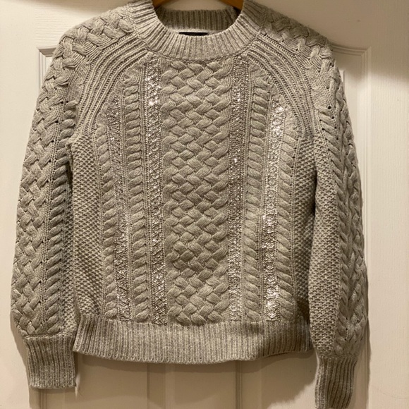 J. Crew Sweaters - JCrew Women Sequin Cableknit Sweater XXS NWT